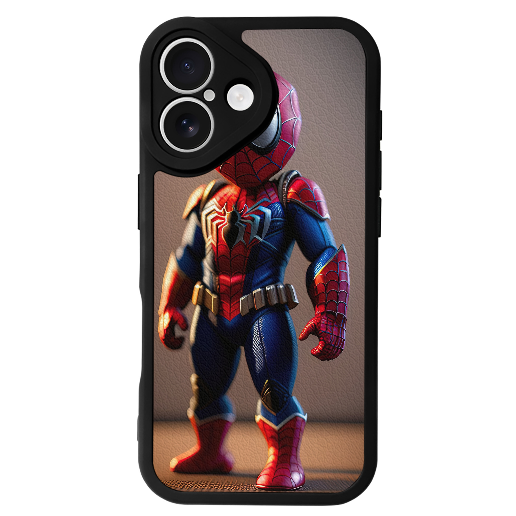 （画像用） Spider Man スパイダーマン 【iPhone 16シリーズ対応】シリコンスマホケース（レザー調） 材質：シリコン